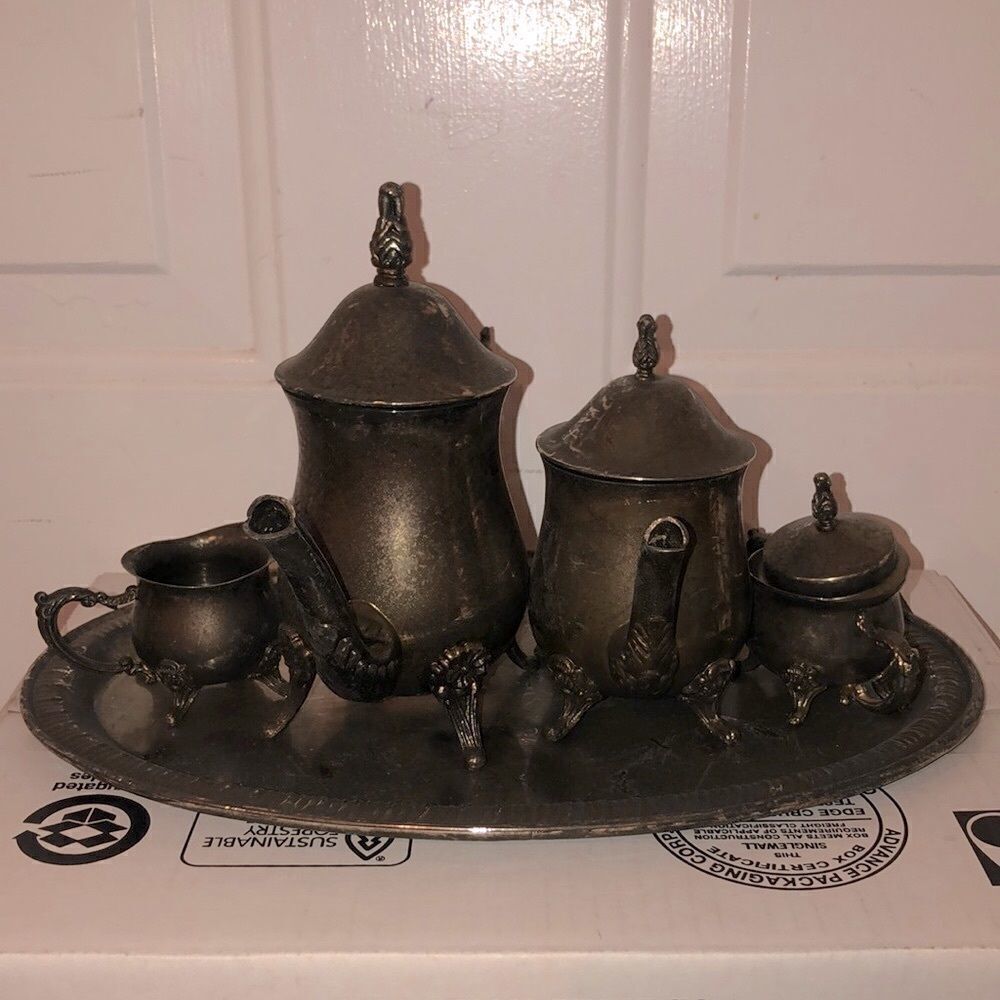 Vintage 1920s Silver Plated Tea Set